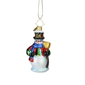 Christopher Radko Dickensian Snowman Little Gem Christmas Ornament #1019200 - All