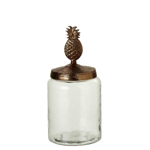 12 Translucent and Copper Metallic Colored Medium Canister with Pineapple Lid - All