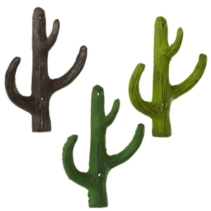 Club Pack of 18 Green Antique Style Cactus Design Wall Hooks 5.5 - All