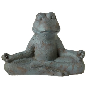 12.37 Blue Distressed Finish Decorative Small Size Yoga Frog Table Piece - All