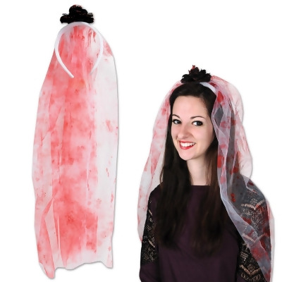 Club Pack of 12 Halloween Bride Bloody Veil Headband 20