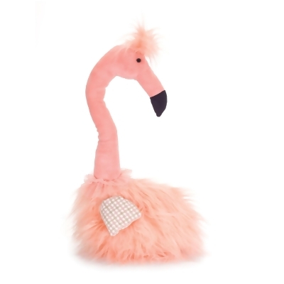 20” Flamingo Door Stop Pink and Black 