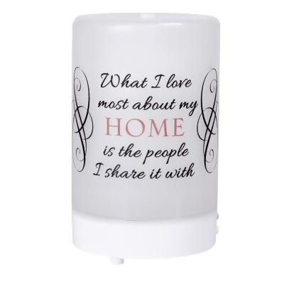 5.75” LED White “What I Love Most” Inspirational Essential Oil Diffuser 