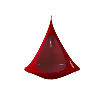 60” Red Heavy Duty Hanging Cacoon Chair with Hanging Hardware 