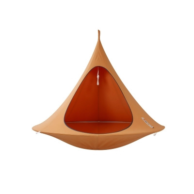 72” Orange Two Person Hanging Cacoon Chair with Hanging Hardware 