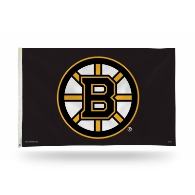 3' x 5' Black and Yellow NHL Boston Bruins Rectangular Banner Flag 
