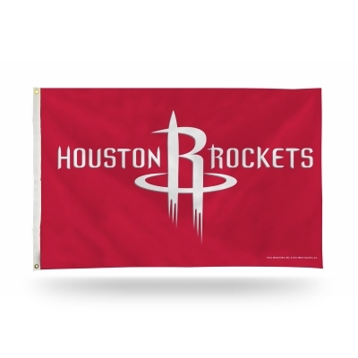 3' x 5' Pink and White NBA Houston Rockets Rectangular Banner Flag 
