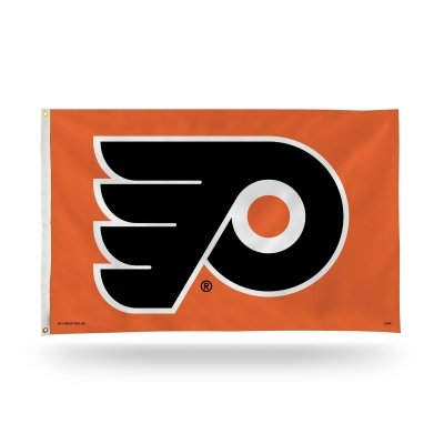 3' x 5' Orange and Black NHL Philadelphia Flyers Rectangular Banner Flag 