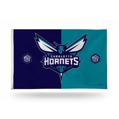 3' x 5' Purple and Blue NBA Charlotte Hornets Rectangular Banner Flag 