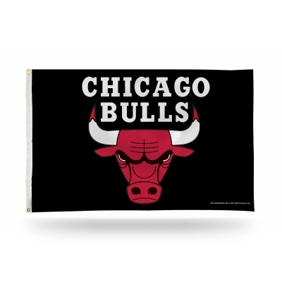 3' x 5' Red and White NBA Chicago Bulls Rectangular Banner Flag 