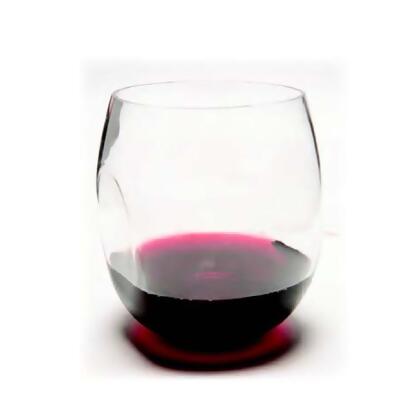 3.25” Clear Drinkware Stemless Design Wine Glass 8 oz 