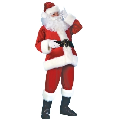 Red and White Santa Claus Men Christmas Costume Suit - XL 