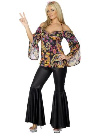  DSplay 70s Women Hippie Costume 60s Disco Pants (Medium) :  Clothing, Shoes & Jewelry