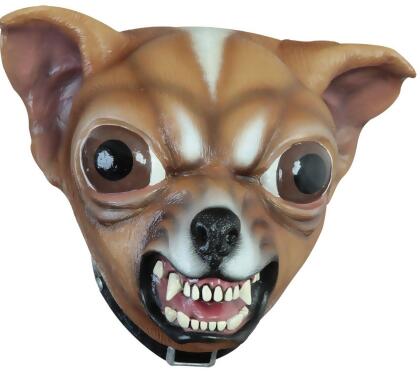 Brown and Black Chihuahua Halloween Mask Men Costume Accessory 