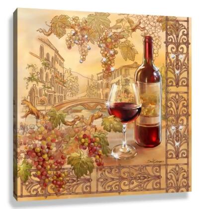 Red and Green The Vineyard Pizazz Print Framed Wall Decor 10