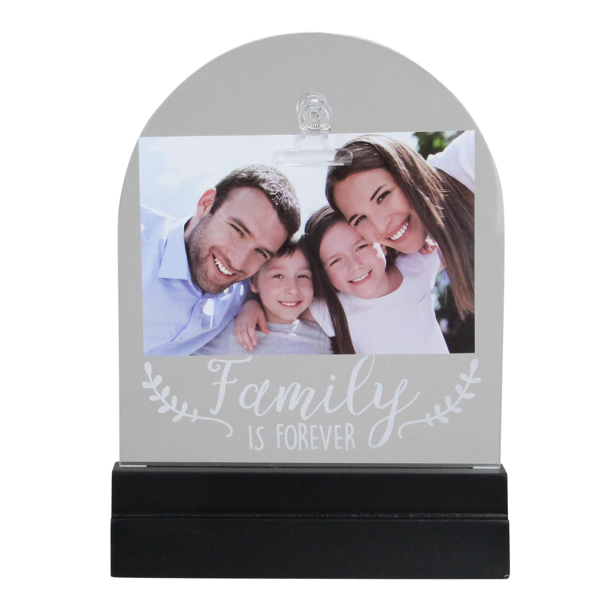 LED Lighted Family Is Forever Picture Frame with Clip - 4