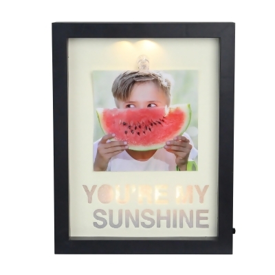 LED Lighted You're My Sunshine Picture Frame with Clip - 4