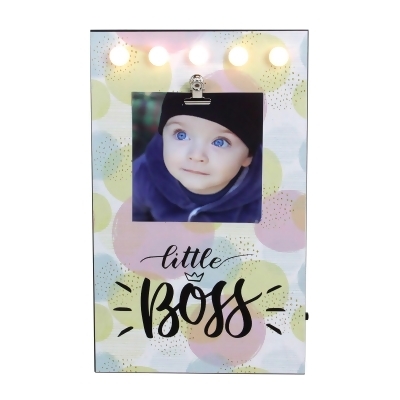 LED Lighted Little Boss Picture Frame with Clip - 4