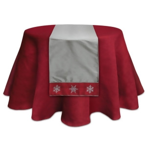 UPC 093422670340 product image for 6' x 15.5 Gray and Red Embroidered Snowflake Christmas Table Runner - All | upcitemdb.com