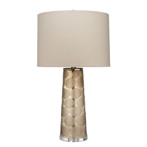 Table Lamp in Gray Ceramic, White Natural Ceramic Pebble Table Lamp &