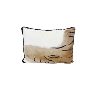 Set of Two Brown and Black Tiger Print Throw Pillows 30