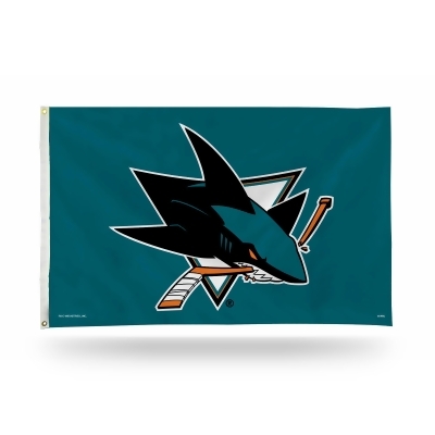 3' x 5' Green and Black NHL San Jose Sharks Rectangular Banner Flag 