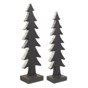 UPC 093422120852 product image for Set of 2 Gray Glitter Edging Christmas Tree Silhouette Tabletop Decor 22 - All | upcitemdb.com