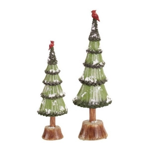 UPC 093422122351 product image for Set of 2 Green and Brown Artificial Christmas Tree Tabletop Decors 20.5 - All | upcitemdb.com