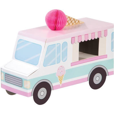Pack of 6 Pink and Blue Ice Cream Truck Party Table Centerpieces 9.25