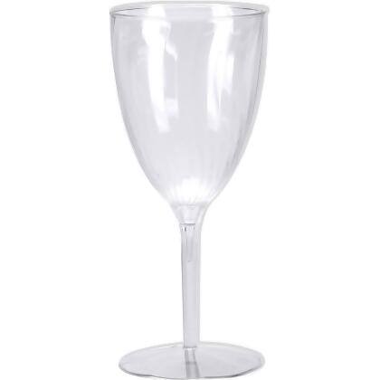 Club Pack of 96 Clear Disposable Wine Glasses 6.5