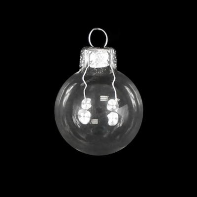 28ct Clear Shiny Transparent Glass Christmas Ball Ornaments 2