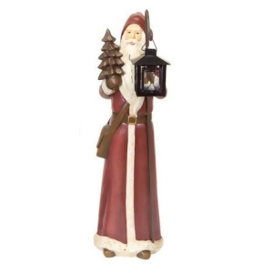 UPC 093422086769 product image for 20 Brown Santa Claus Tabletop Figurine with Christmas Tree and Votive Candle Hol | upcitemdb.com