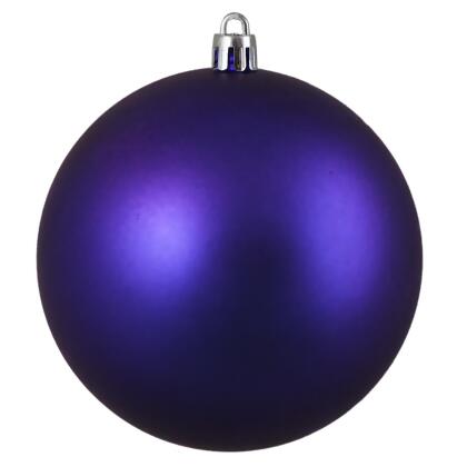 Matte Indigo Blue Shatterproof Christmas Ball Ornament 4