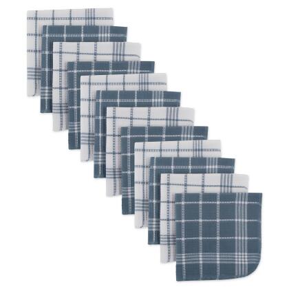 Set of 12 Blue Waffle Weave Dishcloth 13