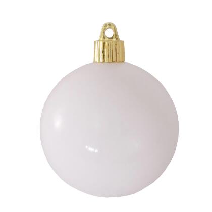 8ct Pure White Shatterproof Shiny Christmas Ball Ornaments 3.25