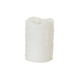 UPC 257554240486 product image for 5.25 White Battery Operated Simplux Flameless Led Lighted Pillar Candle with Mov | upcitemdb.com