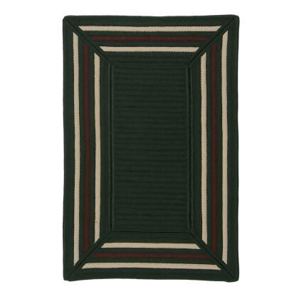 9' x 12' Green and White All Purpose Handmade Reversible Rectangle Mudroom Area Throw Rug