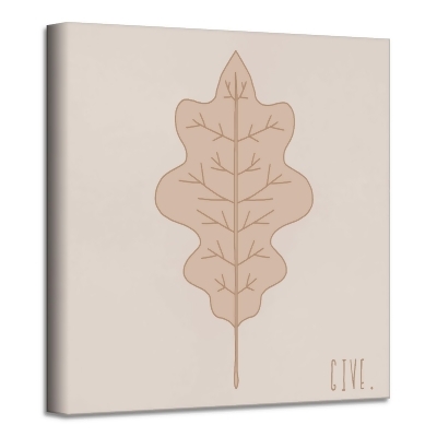 Brown and Beige Minimal Leaf III Canvas Thanks Giving Wall Art Decor 12