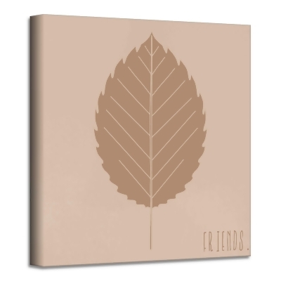 Brown and Beige Minimal Leaf II Canvas Thanksgiving Wall Art Decor 12