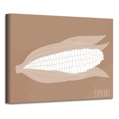 Brown and Beige Minimal Corn Canvas Thanks Giving Wall Art Decor 30