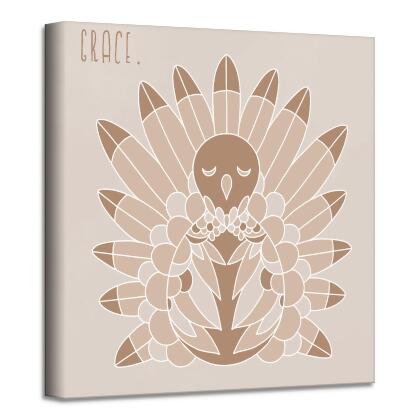 Brown and Beige Minimal Turkey I Canvas Thanks Giving Wall Art Decor 30