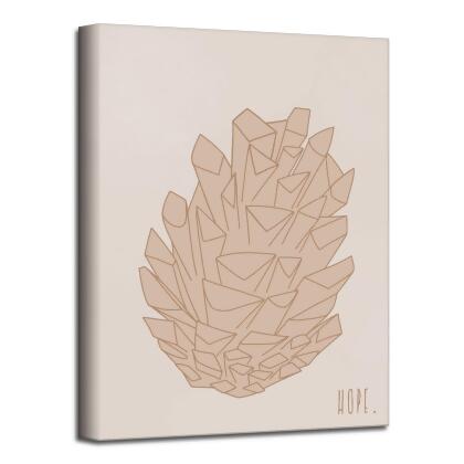 Brown and Beige Minimal Pinecone I Canvas Thanks Giving Wall Art Decor 40