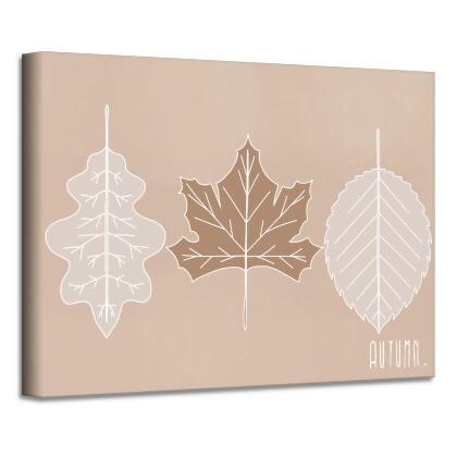 Brown and Beige Minimal leaves Canvas Thanksgiving Wall Art Decor 20