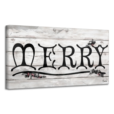 Black and Beige 'Merry' Christmas Canvas Wall Art Decor 8