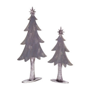 UPC 093422249980 product image for Set of 2 Gray and Silver Christmas Tree Tabletop Decor 27 - All | upcitemdb.com