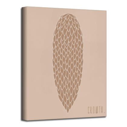 Brown and Beige Minimal Pinecone II Canvas Thanks Giving Wall Art Decor 40