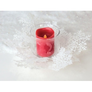 UPC 093422781008 product image for 14 Clear and White Snowflake Christmas Pillar Candle Holder - All | upcitemdb.com