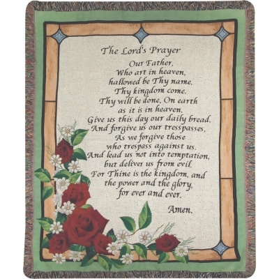 THE LORD'S PRAYER STAINED GLASS -TAP THROW 