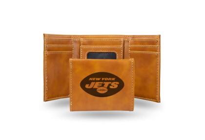 4' Brown NFL New York Jets Trifold Wallet at christmas.com