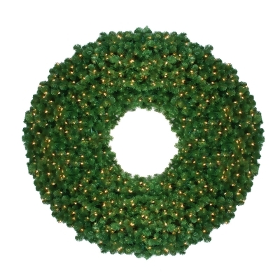 10' Pre-Lit Olympia Pine Commercial Artificial Christmas Wreath - Warm White Lights 